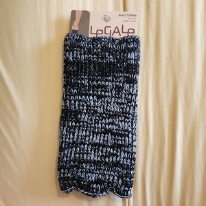 LeGale Boot Topper, One pair rugged wear,  black and white, 100 % Acrylic NEW